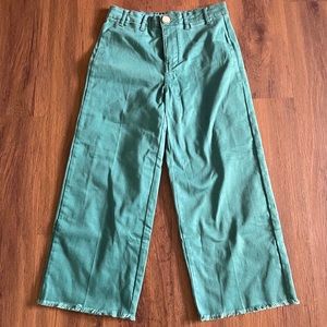 High waist straight leg cropped pant